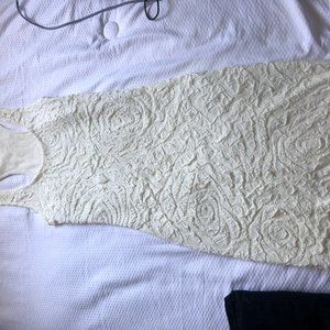 white laced mini dress